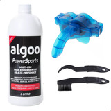 Kit Limpeza Bike Algoo + Limpador Corrente + 2 Escovas K7