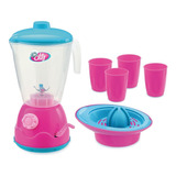 Kit Liquidificador Infantil Gira Manivela Acessórios Le Chef Rose E Azul Usual Brinquedos