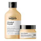 Kit Loreal Absolut Repair Gold Shampoo 300ml+mascara 250ml