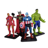 Kit Lote De Bonecos Miniaturas Marvel Loki Thor Vingadores