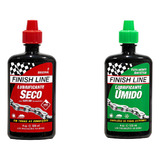 Kit Lubrificante Corrente Finish Line Umido + Seco 120ml Nf