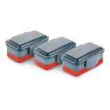 Kit Lunch Box Vermelha Electrolux 3 Unidades