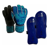 Kit Luva Goleiro Atack + Caneleira Fraldinha