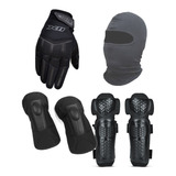 Kit Luva X- 11 Cotoveleira Joelheira Protork + Touca Trilha