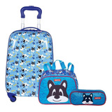 Kit Malinha Kids Dog Cachorro Rodinhas 360º Lanch + Estojo