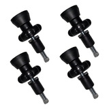 Kit Manipulo 4 Peças P/ Grade Proteção Portão Pet Ajustável Cor Preto