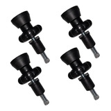 Kit Manipulo 4 Peças Para Cerca Grade/portão Proteção Pet Cor Preto