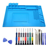 Kit Manta Antiestática 45x30cm + Chaves De Precisão 16 Peças