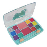 Kit Maquiagem Completo 12 Sombras Matte + 2 Blush + Pincel