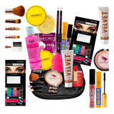 Kit Maquiagens Premium Pincéis Nécessaire Pó Banana Promoção