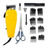 Kit Maquina De Cabelo E Barba Profissional Aparador