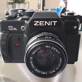 Kit Máquina Fotográfica Analógica Russa Zenit 12xl + Flash