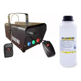 Kit Máquina Fumaça 600w 110v Rgb Sem Fio Mais Fluido 1l