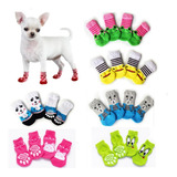 Kit Meia Pet Antiderrapante Cachorros Pequeno E Médio Porte