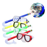 Kit Mergulho Adulto E Juvenil Com Máscara + Snorkel Infantil 