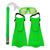 Kit Mergulho C/ Nadadeira Infantil Snorkel Piscina Oferta