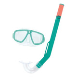 Kit Mergulho Infantil Snorkel C/ Mascara Bestway Freestyle Cor Verde