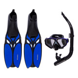 Kit Mergulho Máscara+nadadeira+snorkel Cetus Shark