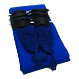 Kit Mesa Bilhar Caçapas C/ Redinha E Alça +tecido Azul Royal