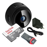 Kit Mini Camera Espiã + Cartão De Memória 64gb + Acessórios
