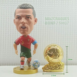 Kit Mini Craque Cristiano Ronaldo Cr7 + Mini Troféu Metal