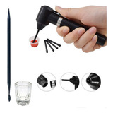 Kit Mini Mixer Misturador Henna + Dappen + Palito Medidor Cor Preto