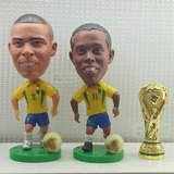 Kit Minicraque Ronaldo + Ronaldinho + Mini Troféu Copa Metal