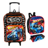 Kit Mochila Escolar Infantil Lancheira Rodinha Personagens