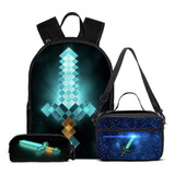Kit Mochila Escolar Mochila + Lancheira Termica Estojo