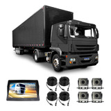 Kit Monitor 10p 4 Cameras Dvr Caminhão Van Onibus Q4 Vo6