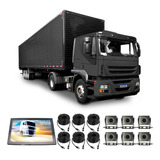 Kit Monitor 10p 6 Cameras Dvr Caminhão Van Onibus D8 Vo6