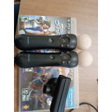 Kit Move E Câmera Eye Playstation 3 Ps3, Mai 2 Jogos
