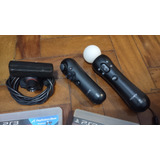 Kit Movie Ps3 Câmera Bastão Controle Com Jogos