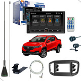 Kit Multimidia Com Antena Fm Fiat Starda 2021 Moldura Cabo