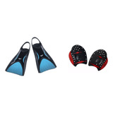 Kit Nadadeira Speedo Power Fin Speedo + Palmar Power Paddles
