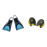 Kit Nadadeira Speedo Powerfin Speedo + Palmar Power Padle