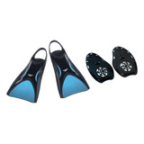 Kit Natação Speedo Nadadeira Power + Palmar Acqua Pé De Pato