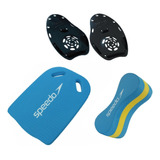 Kit Natação Speedo Palmar Acqua + Prancha E Flutuador Swim