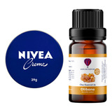 Kit Óleo De Olíbano Da Índia 100% Puro + Creme Nívea Pele Fragrância Olíbano E Creme