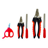 Kit P/ Banho E Tosa Pet Alicate Unha M + Alicate G + Tesoura