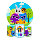 Kit Painel + Capas De Cilindros Infantil Veste Fofos