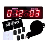 Kit Painel Senha E Guichê Digital Dispensador E 5 Controles