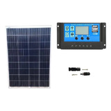Kit Painel Solar 100w Resun + Controlador Kw1210 - 10a
