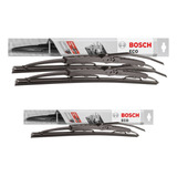 Kit Palheta Original Bosch Eco Par Dianteiras E Traseira