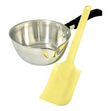Kit Panela De Alunimio Para Velas + Espatula De Silicone