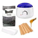 Kit Panela De Cera Depilação Aquecedor + 200g Pérola N°3