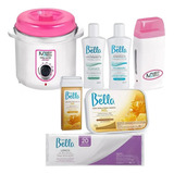 Kit Panela Termocera P /depilação +rolon Elétrico + Produtos