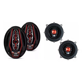 Kit Par Bomber Alto Falante 5bbr 100w + Bicho Papão 6x9 350w
