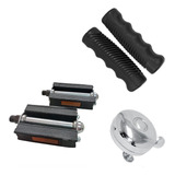 Kit Par De Pedal Bicicleta Antiga Monark Monareta Campainha.