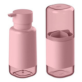 Kit Para Banheiro Dual Rosa Quartz 2 Peças - Ou